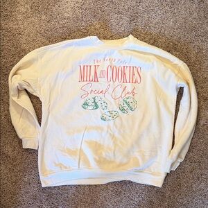 Pink Lily North Pole Milk and Cookies Social Club Sweatshirt - XL